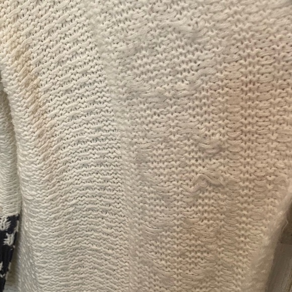 Ariat Womens Open Front Shawl Fringe Sweater Cardigan -Cream Size S - Picture 6 of 7